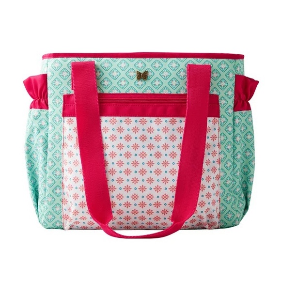 🌺 New Pioneer Woman Insulated Lunch Tote Kit Set with Bag & Bottle, Jewel Geo - Picture 2 of 6